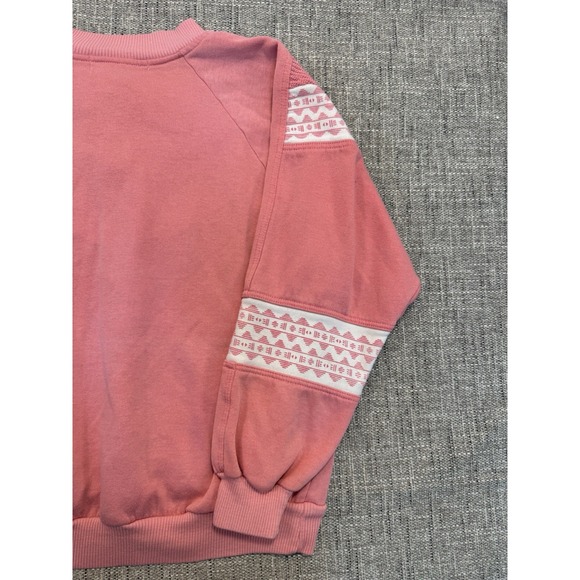 Vintage Womens Sweatshirt Large Pink 90s Ski Wear Spiritwear Sport Size Medium - Picture 12 of 15